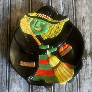 SUSAN WINGET GREEN WITCH SERVING PLATTER CERTIFIED INTERNATIONAL 9”
